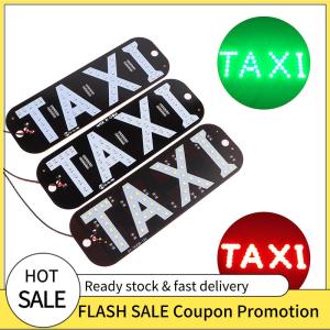 🚗🛵 Phụ Kiện Xe Taxi Kính Chắn Gió Cab Rỗng Giấy Phép Tấm Chỉ Số Đèn Dấu Hiệu Đầy Màu Sắc LED Kính Chắn Gió Taxi Ánh Sáng Đèn 12V