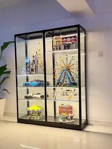 Display Cabinet Display Handmade Cabinet Toy Model Storage Dustproof Glass Transparent Bubble Mat