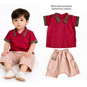 Tuxedo Pesta Max Suit ( Bahan Tebal Lembut Mewah) Baju Vest Celana Dasi Pakaian Anak Bayi Laki Laki Cowok Lucu Murah Terlaris Cod Berkualitas Baby Hiroki
