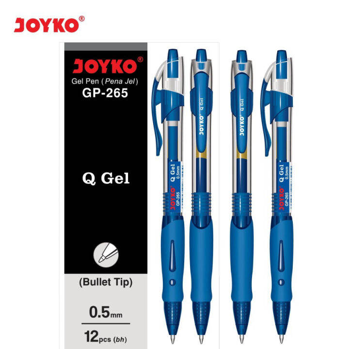 Bulpen Joyko Gp Q Gel Mm Pcsgel Pen Pulpen Pena Bolpoin Hitam Biru Merah Lazada