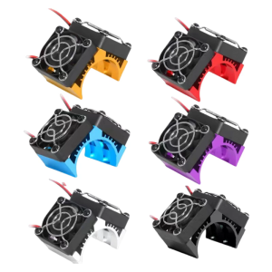 Double Cooling Fan Assembly Kits Cooling Device For 1/8 Scale Remote Control Car Motor 4074/4274/1515 Heat Dissipation