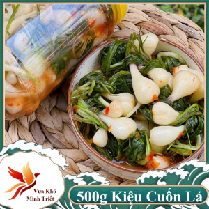1KG Củ Kiệu Lá Cuốn Giòn Ngon Đặc Sản Quảng Trị- VỰA KHÔ MINH TRIẾT