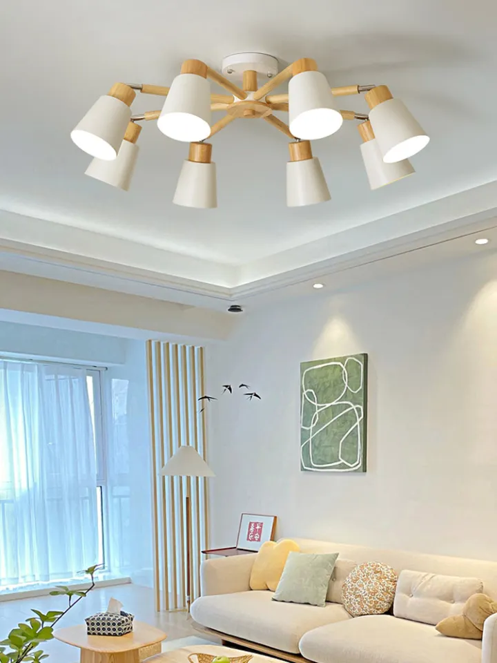 Chandelier Ceiling Light Sala Wood Chandeliers For Living Room 3/6