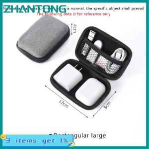ZHANTONG Mini Portable EVA Storage Bag Pouch Carrying Bag Zipper Earphone Case For Airpod Earphone Phone Charging Cable Accessories