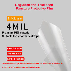 Clear Table Protector Film Heatproof Waterproof Oil-Resistant Transparent Cover For Wood Marble Countertop