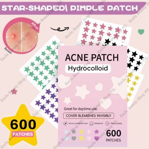 300PCS/600PCS Star Heart Shape Waterproof Acne Patches Effective Acne Removal Anti-inflammatory and sedative Facial Skin Care Hydrocolloid Stickers