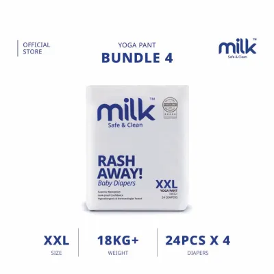 [BUNDLE] MILK Baby Diaper Yoga Pants M168 L144 XL120 XXL96 (4 packs)