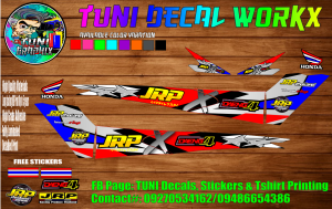 HONDA RS 125 (JRP X DAENG v1) STOCK SIZE DECAL w/ freebies
