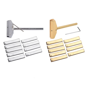 Guitar Bass Fret Press Caul & Brass Radian Fret Inserts Fingerboard Pressing Tool with Wrench Fret Installation Tool