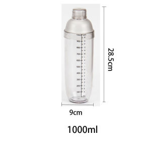 Cocktail Shaker Food Grade PC Clear Graduated Drink Mixer For Milk Tea Home Bar Bartending Tool