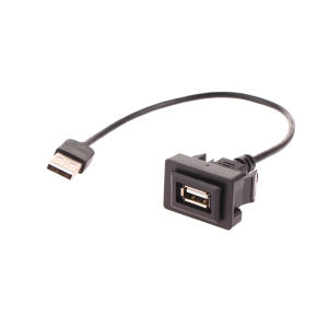 438178 ZXC Car Dashboard Flush Mount USB Panel Extension Cable Adapter Socket For Vigo RAV4 Toyota Vios Levin