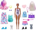 Barbie Day-to-Night Color Reveal Doll ตุ๊กตาบาร์บี้ จุ่มน้ำ พร้อมชุดไปเที่ยวสำหรับกลางวันและกลางคืน ของแท้. 