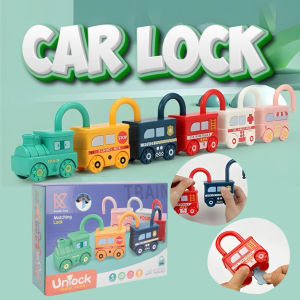 Car Lock 6 in 1 Unlocking Matching Keys Educational Toys Early Learning Toddlers Children Train