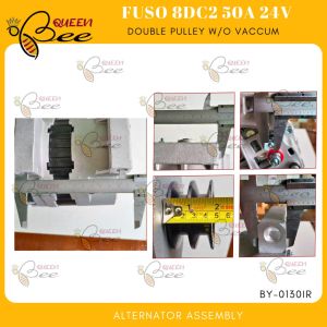 Alternator Assembly for Fuso 8DC2 50A 24v Double Pulley without Vacuum BY-0130IR CST BRAND
