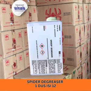 SPIDER DEGREASER SILICONE REMOVER PEMBERSIH SEBELUM NAIK CAT 1 LTR 1 DUS ISI 12 KALENG