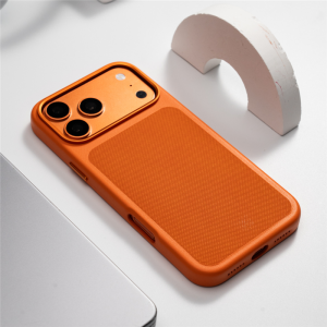Luxury Tech Woven Canvas PU Leather For Magsafe Case For iPhone 17Pro Max 16Pro 15Pro 17Pro Metal Lens Frame Hard Cover