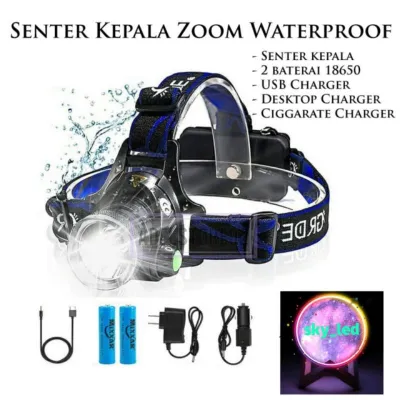 senter kepala tahan lama 50 jam senter kepala 10000 mah senter kepala batrek senter kepala senter tahan lama 50 jam senter jarak jauh 3000 m senter 200 watt tahan 30 jam senter cas super terang senter kepala super terang LED Cree XML T6