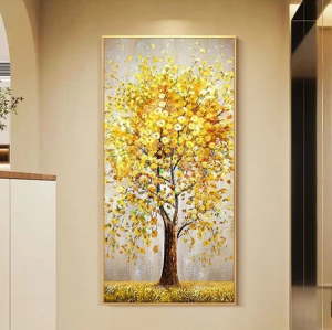 Modern Light Luxury Entryway Decorative Painting for Living Room Painting at the End of the Corridor High-End Mural Facing the Door