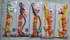 Personalized Chunky Letter Keychain for bags wallets pouches and tumblers