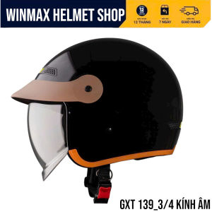 Mũ Bảo Hiểm GXT Helmet 3/4 Đâu GXT-139 Mũ BH Xe Máy Kính Âm Thương Hiệu GXT HELMET BH 12 Tháng