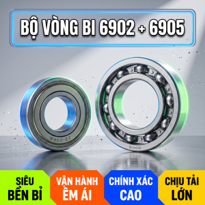 【HCM/24H】Cặp Bạc Đạn Vòng Bi 6902 6905 có Sin Chống Rơ chống xoay lưng Cam 2 Lỗ - EX5 DREAM WAVE A100 RS100 (1 Cặp)
