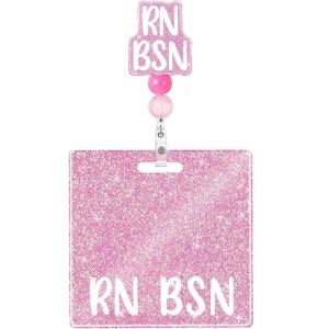 Reels Retractable Name Holder Glittering Holder Nurse Cards Gift for Doctor