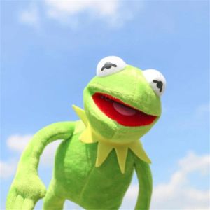 IVAOU Soft Birthday Gift Sesame-Street 16/40/60CM Hand Puppet Frog Plush Toys Kermit Frog Stuffed Doll The Muppet Show
