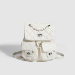 IELGY Korean Style Niche Preppy Style Backpack Fashion Casual Diamond Cute Multi-pocket Backpack