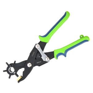ZENTOR Deli 6 Hole Rotary Hole Puncher Leather Hole Puncher Pliers Belt Punch Plier (2-4.5mm Holes)