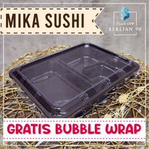 (25 pcs) Mika Sushi Tray Sushi Cokelat Mika Sushi Sekat