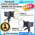 Aputure Amaran COB 100x S Bi-Color / 100d S 100W Daylight Compact LED Monolight with Bowens S Mount Hyper Reflector and Bluetooth Wireless Control for Photography Video Vlogging Live Streaming and Film Production Studio Lighting Equipment. 