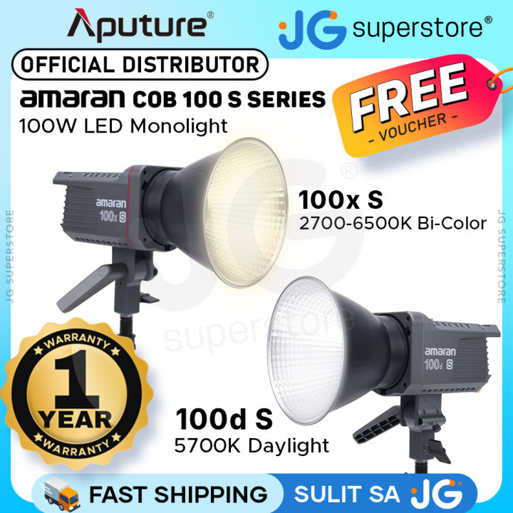 Aputure Amaran COB 100x S Bi-Color / 100d S 100W Daylight Compact LED Monolight with Bowens S Mount Hyper Reflector and Bluetooth Wireless Control for Photography Video Vlogging Live Streaming and Film Production Studio Lighting Equipment