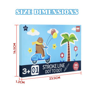 บัตรฝึกเขียนด้วยปากกา สมุดฝึกเขียนสำหรับการวาดเส้น เชื่อมจุด และลบ สีสันสดใสช่วยพัฒนาสมองและทักษะการเคลื่อนไหวเล็ก ๆ