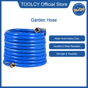 TOOLCY Garden Hose 25 ft x 5/8" Water Hose Heavy Duty All-weather Leakproof Durable Gardening Hose with Swivel Male & Female Fittings Lightweight for Yard Outdoor Lawn