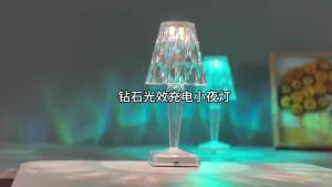 SXH Gatsby-style European and American decorative table lamp with touch switch bedside ambient light retro crystal night light