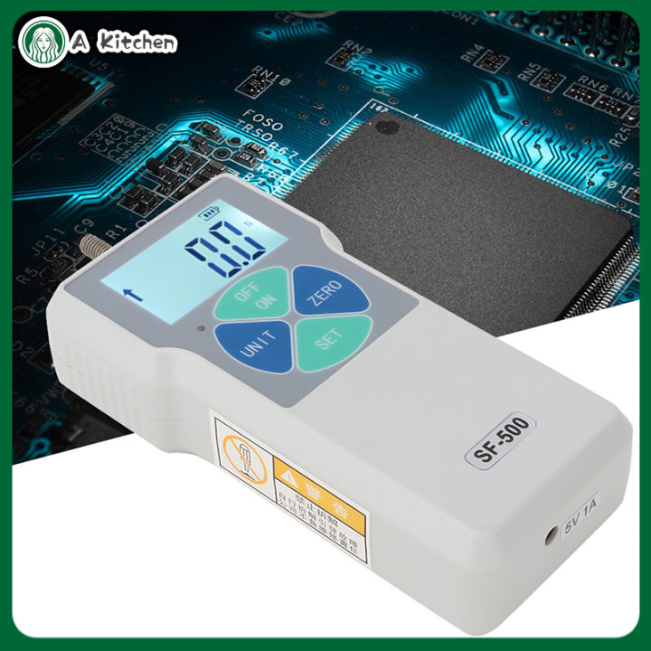 SF-500 เครื่องวัดแรงกดและดึงแบบพกพา Digital Force Gauge 500N 100-240V ...
