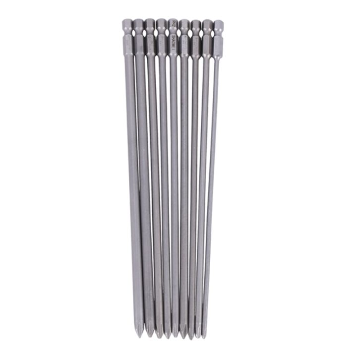 9Pcs 1/4 Inch 200Mm Ph1 Ph2 Phillips Magnetic Long Hex Cross Head ...