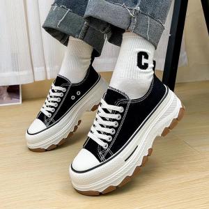 Jimin "FREE BOX" (Size 37-40) Sepatu Wanita Canvas Bertali Fashion Shoes Import Korea Style COD 020