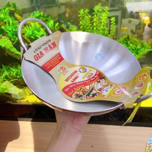 Chảo NHÔM sâu lòng GIA HÂN size 28-40cm - Chảo NHÔM lòng sâu 2 QUAI TIỆN LỢI - gia dụng Nari