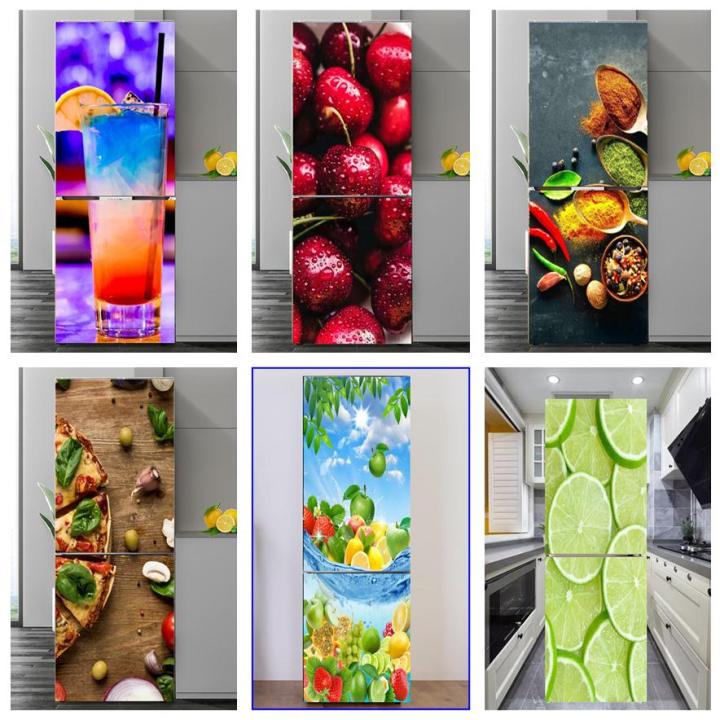 Wholesales Kitchen Decoration Fridge Sticker Door Cover Self Adhesive