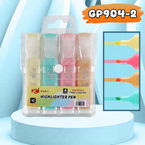 FCI Highlighter Pen (4in1)Multi-Color Highlighter with 4 Vibrant Ink Colors Chisel Tip Quick-Drying Ink for Studying Note-Taking Journaling School Office & Bible Journaling