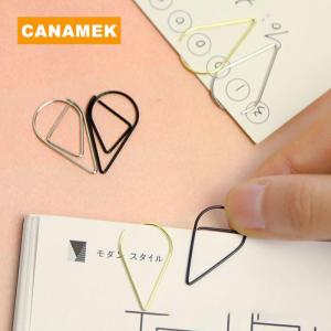 【CANAMEK】 50 Pieces Metal Drop Shape Paper Clips Kawaii Cute Bookmark Clip Stationery