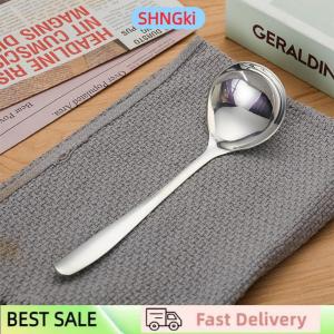 SHNGki Stainless Steel Ladle Household Tableware Household Spoon Feel Comfortable Long Handle Small Spoon