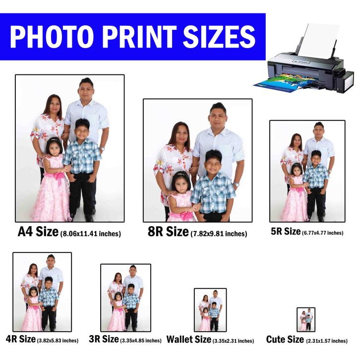 PHOTO PRINTING (Cute size, Wallet size, 3R, 4R, 5R, 8R and A4 size