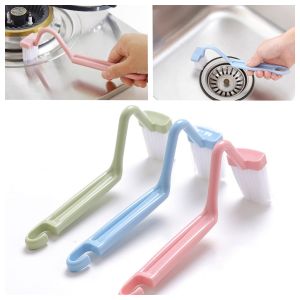 Houstorage Toilet Cleaning Brush Bathroom Cleaning Accessories Portable Curved Handle Ceramic Household cleaning appliances S Shape with Hanging Hole Toilet Brush