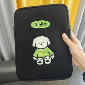 WCYC 11 Inch Tablet Sleeve Bag Soft Plush Cartoon Laptop Bag Portable Protective Tablet Case Cover for iPad Air/Samsung/Xiaomi