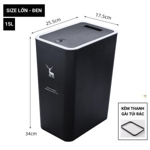 Thùng Rác Nắp Bật Nhấn Nút Tiết Kiệm Không Gian Chất liệu Nhựa Siêu Rẻo.Thùng rác nhà bếpvăn phòngnhà wc