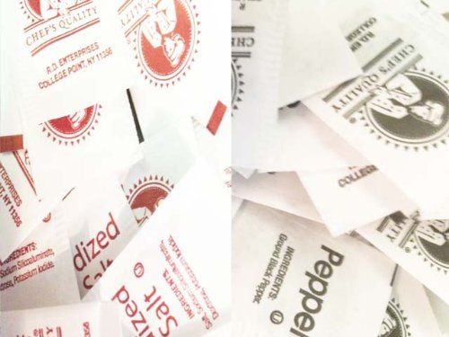 2,000 Chef's Quality Salt AND pepper packets: 1000 .75 gram packets ...