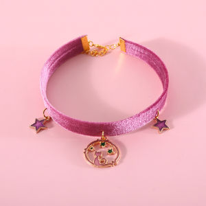 Pet cat and dog Velvet Collar Adjustable Starry Sky Christmas Snowflake Flower Fish Pendant Accessory Necklace