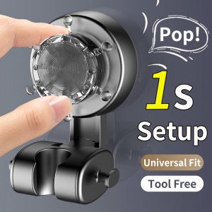 Adjustable Shower Head Holder Suction Cup No Drill Wall Mount Bathroom Bracket Heavy Duty